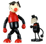 NON-DISNEY MICKY/MICKEY MOUSE WOOD FIGURES.