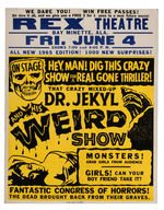 "DR. JEKYL AND HIS WEIRD SHOW" SPOOK SHOW POSTER.