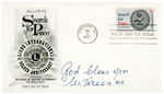 MOTHER TERESA SIGNED FIRST DAY COVER "SEARCH FOR PEACE" POSTMARKED JUL 5 1967.