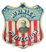 McKINLEY OUTSTANDING LARGE LITHOGRAPHED SHIELD CAMPAIGN BADGE.