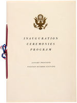 JOHN F. KENNEDY INAUGURAL 1961 AND ANNIVERSARY OF INAUGURAL 1962 GROUP OF FOUR ITEMS.
