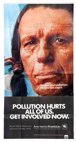 CLASSIC IRON EYES CODY 3-SHEET ANTI-POLLUTION POSTER.