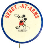 MICKEY MOUSE EARLY 1930s MOVIE CLUB OFFICER’S BUTTON.