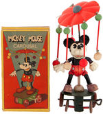 "MICKEY MOUSE CAROUSAL" BOXED CELLULOID WIND-UP.