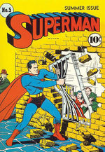 “SUPERMAN” 1940 COMIC BOOK #5 LIBRARY OF CONGRESS OFFICIAL COPYRIGHT CARD.