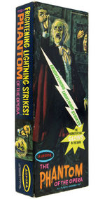 "FRIGHTENING LIGHTNING STRIKES - THE PHANTOM OF THE OPERA" BOXED AURORA MODEL KIT.