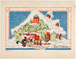 DISNEY STUDIO 1935 CHRISTMAS CARD.