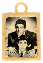 DEAN MARTIN AND JERRY LEWIS PHOTO CHARM AND PAIR OF STERLING CUFF LINKS.