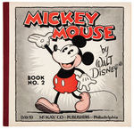 "MICKEY MOUSE BOOK NO. 2" HIGH GRADE 1932 EARLY REPRINT BOOK.