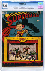 "SUPERMAN" #22 MAY-JUNE 1943 CGC 5.0 VG/FINE.