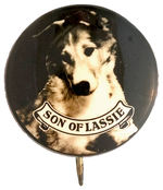 “SON OF LASSIE” REAL PHOTO MOVIE BUTTON FROM THE HAKE COLLECTION.