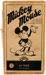 "MICKEY MOUSE" BOXED FIVE-FINGERED GERMAN CELLULOID WIND-UP TOY.
