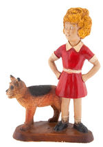 ORPHAN ANNIE AND SANDY LARGE AND IMPRESSIVE STATUE.