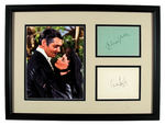 GONE WITH THE WIND – CLARK GABLE AND VIVIEN LEIGH AUTOGRAPHED DISPLAY.