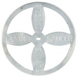 CAPTAIN VIDEO "FLYING SAUCER" SILVER BASE AND WITH LUMINOUS SAUCER VARIETY.