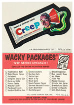 “WACKY PACKAGES 12TH SERIES” SET.