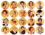 “BEAUTIES OF THE CINEMA” (ROUND VERSION) ENGLISH TOBACCO CARD SET.
