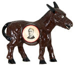 FDR BUTTON ON PAINTED CAST ALUMINUM DONKEY.