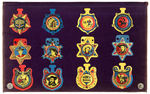 WESTERN BADGES RARE COMPLETE SET FROM GREEN DUCK BUTTON CO. ARCHIVE.