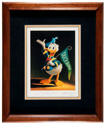 CARL BARKS DONALD DUCK "SIXTY YEARS QUACKING" LIMITED EDITION FIGURINE & SIGNED LITHOGRAPH.
