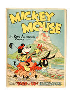"MICKEY MOUSE IN KING ARTHUR'S COURT WITH POP-UP ILLUSTRATIONS" HARD COVER WITH DJ.