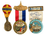 “PANAMA PACIFIC INTERNATIONAL EXPOSITION 1915 “ THREE OUTSTANDING BADGES.