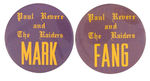 '60s PAUL REVERE AND RAIDERS FAN CLUB BUTTON PAIR.
