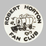 WAGON TRAIN STAR RARE BUTTON FROM "ROBERT HORTON FAN CLUB."