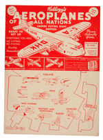 KELLOGG’S “MODEL AEROPLANES OF ALL NATIONS” PREMIUM PUNCH-OUT FOLDER.
