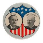 LARGE SIZE McKINLEY & ROOSEVELT WITH MATCHING “BRYAN/STEVENSON” JUGATE BUTTONS.