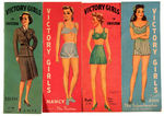 WWII “VICTORY GIRLS/GIRLS IN UNIFORM” LOT OF FIVE PAPERDOLL BOOKS.