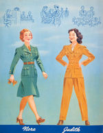 WWII “ARMY NURSE AND DOCTOR/NAVY GIRLS AND MARINES/GIRLS IN THE WAR” PAPERDOLL BOOK TRIO.