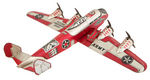 “MARX FLYING FORTRESS 2095 ARMY” TIN LITHO WIND-UP BOMBER.