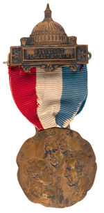 “NATIONAL PROGRESSIVE CONVENTION CHICAGO 1912” BADGE FOR “ASSISTANT SARGENT AT ARMS.”