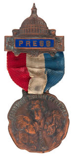 “PROGRESSIVE NATIONAL CONVENTION CHICAGO 1916/PRESS” BADGE.