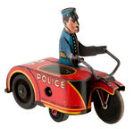 "MARX P.D. POLICE" WIND-UP MOTORCYCLE.