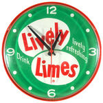 “LIVELY LIMES/SUNKIST/7-UP” THREE-PIECE SODA CLOCK LOT.