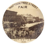 EXCEPTIONAL REAL PHOTO OF "MATTOON FREE STREET FAIR" OCTOBER 1898.