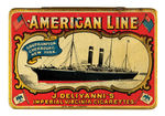"AMERICAN LINE" SHIP CIGARETTE CASE.