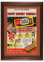 "TOPPS FLIP-0-VISION" STORE WINDOW SIGN.