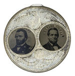 GRANT/COLFAX RARE 1868 UNIFACE JUGATE LARGE BRASS SHELL.