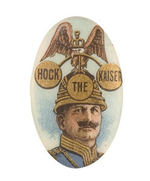 CLEVER EARLY WWI ANTI-KAISER WILHELM BUTTON.