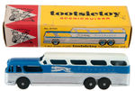 "GREYHOUND BUS" BOXED TOY PAIR.