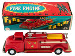 "FIRE ENGINE" BOXED FRICTION TOY.