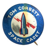 “TOM CORBETT SPACE CADET” SCARCE BUTTON FROM THE HAKE COLLECTION.