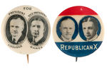 COOLIDGE AND DAWES PAIR OF CLASSIC 1924 JUGATE BUTTONS.