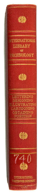 "INTERNATIONAL LIBRARY OF TECHNOLOGY" BOOK WITH SECTIONS ON ILLUSTRATION AND CARTOONING.