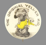 YELLOW KID RARE BUTTON FROM HAKE COLLECTION AND CPB.