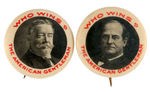 MATCHED TAFT & BRYAN 1908 BUTTONS ISSUED BY THE AMERICAN GENTLEMEN SHOE CO.