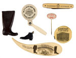 SHOE AND BOOT ADVERTISING NOVELTIES INCLUDING EARLY RARITIES.